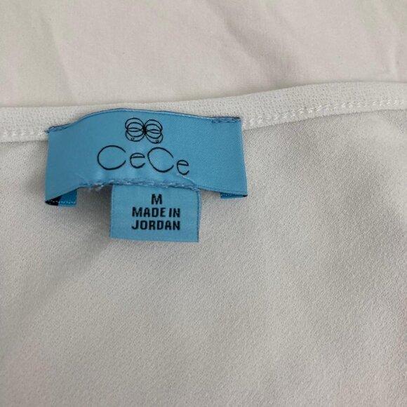 NWOT CeCe Double Ruffle Sleeve Top - Picture 7 of 7